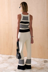 The Luma Cotton Knit Tank - Noir Stripe