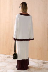 The Vale Cotton Knit Top - Latte