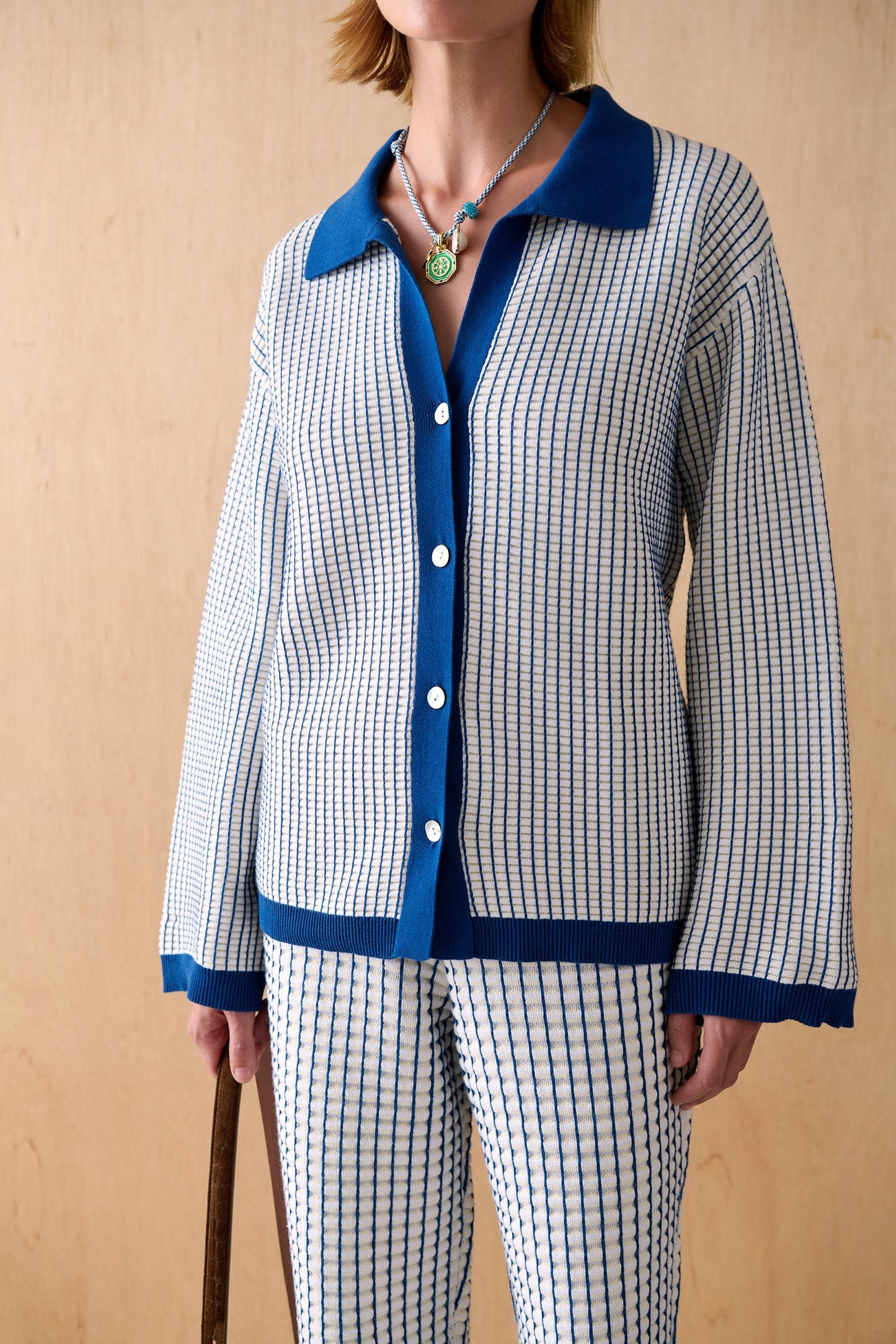 Sancia - The Ebony Cotton Knit Cardigan - Mist