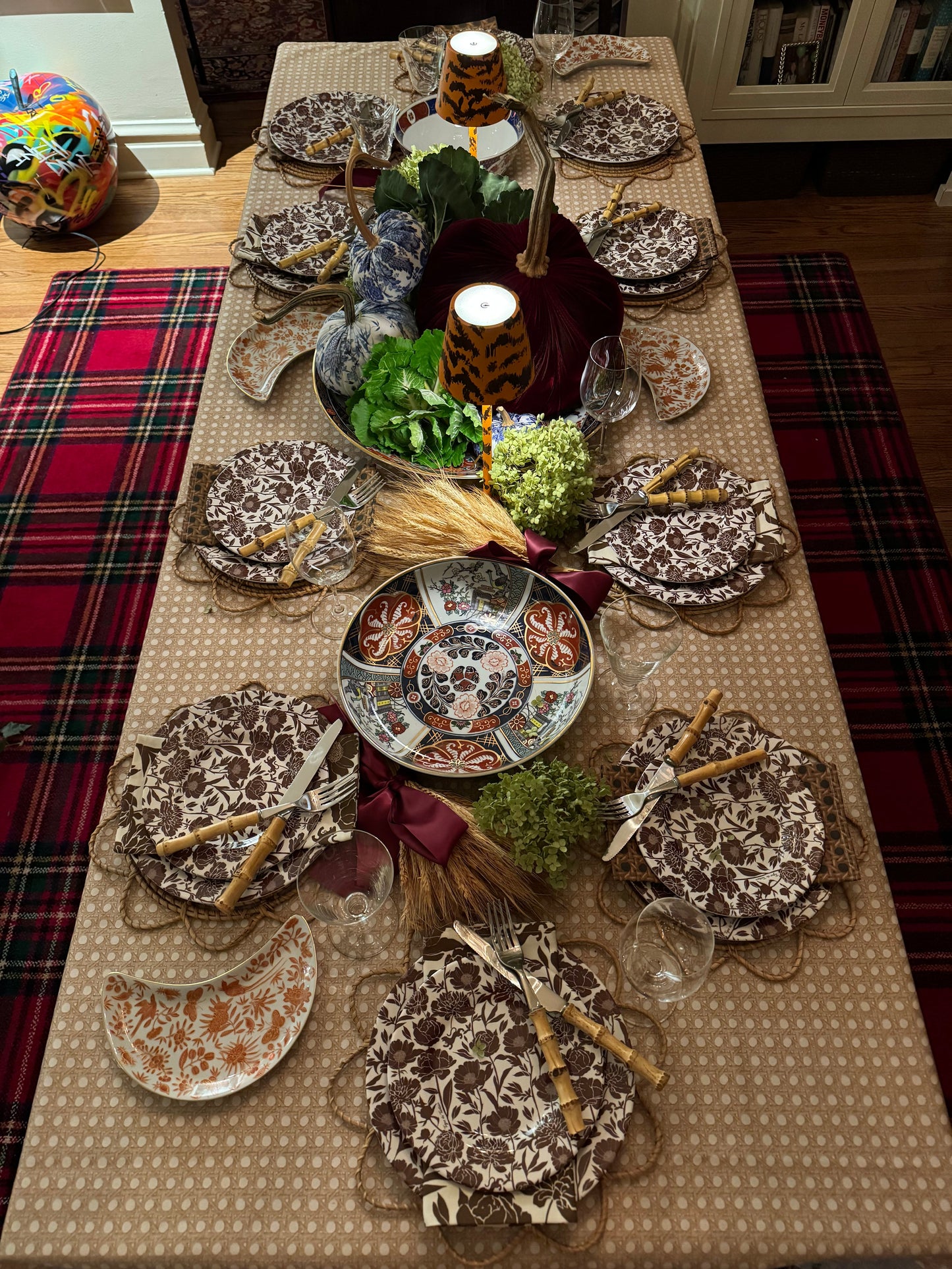 8” Melamine Salad / Dessert Plate, ITALIAN PEONY, Set of 6