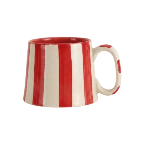 Ceramic Red Stripe  Coffee Cup- 220ml