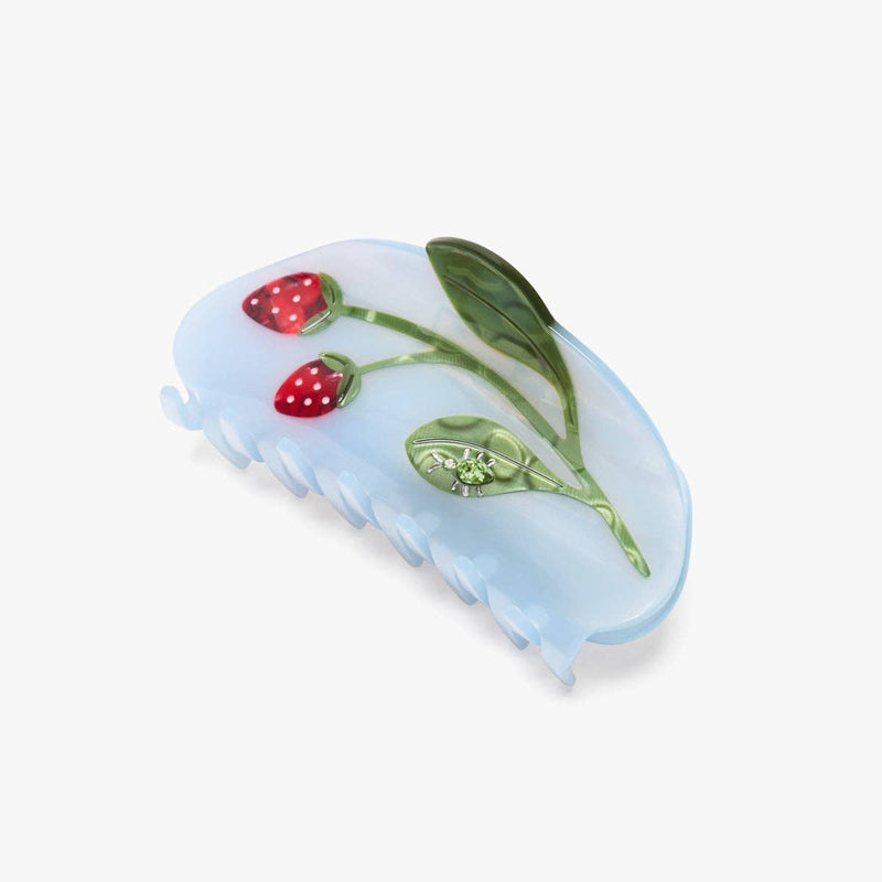 WINONA IRENE - Forest Berry Claw - Strawberry Green Beetle Hair Clip