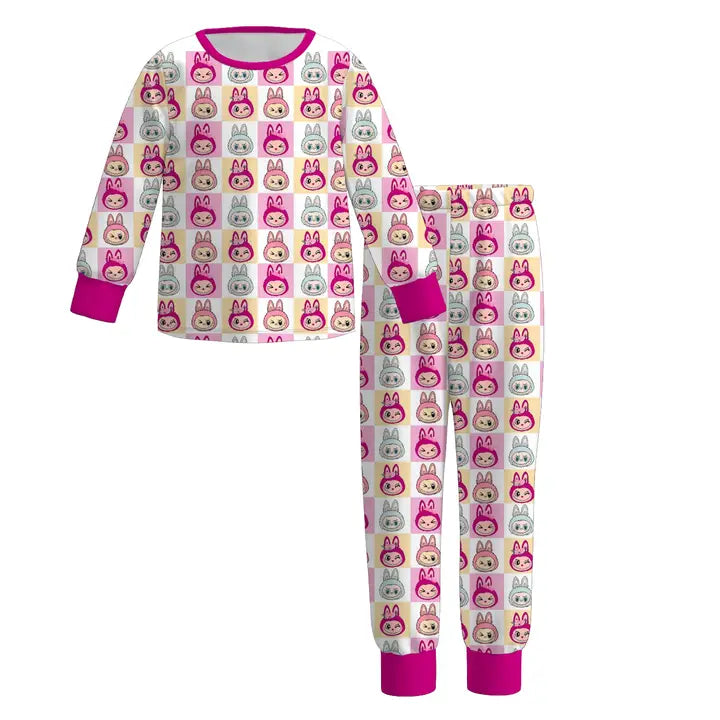 Cute Monster Printed Pajama Set