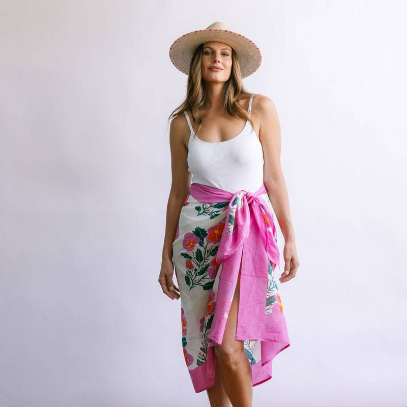 Sunshine Tienda - Pink Flower Sarong
