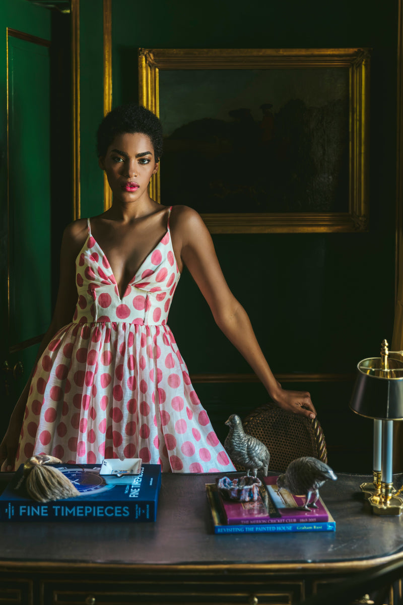 Cara Cara - Pero Midi Dress - Celeste Spot Pink