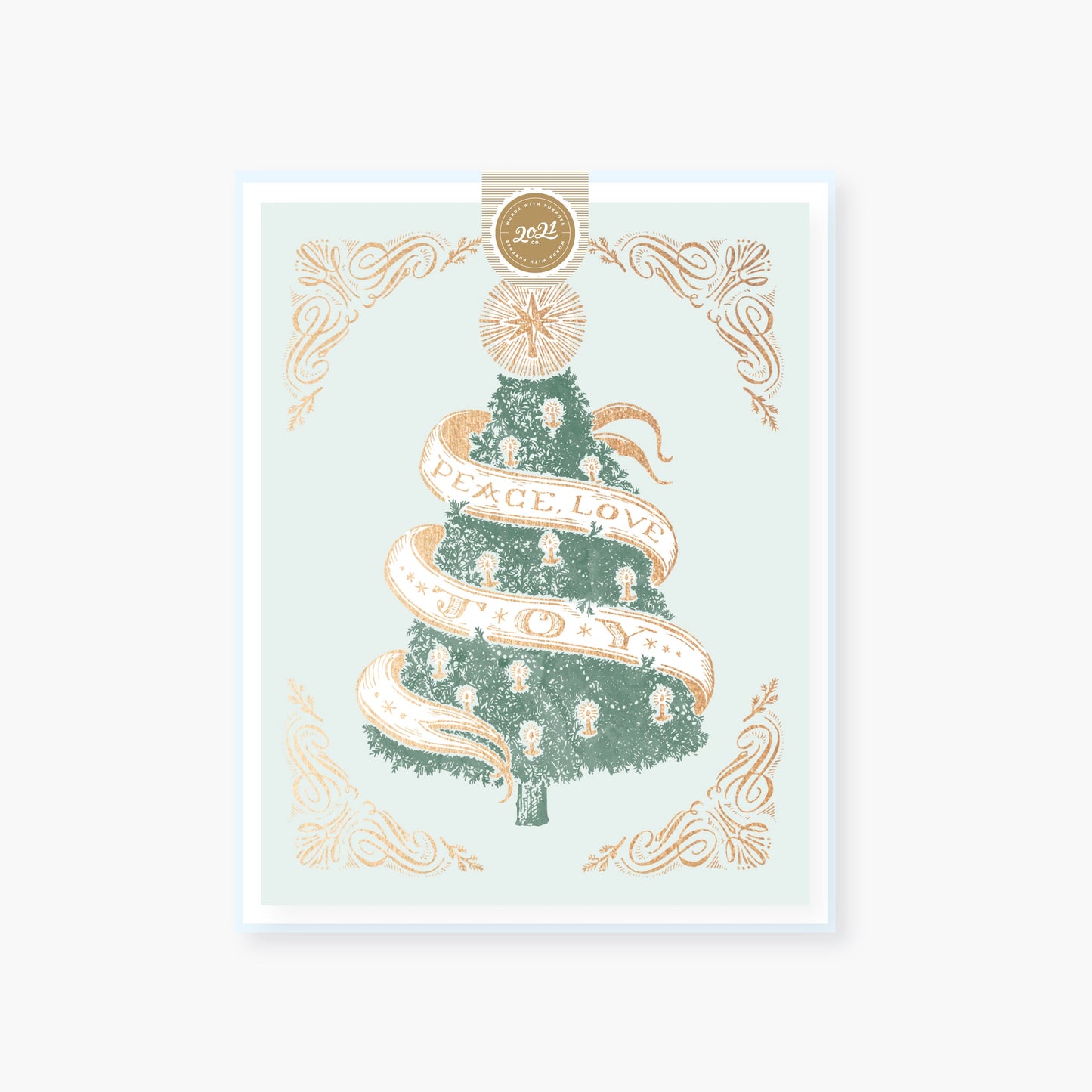 Vintage Christmas Holiday Card, Boxed Set of 8