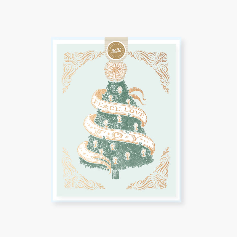 Vintage Christmas Holiday Card, Boxed Set of 8