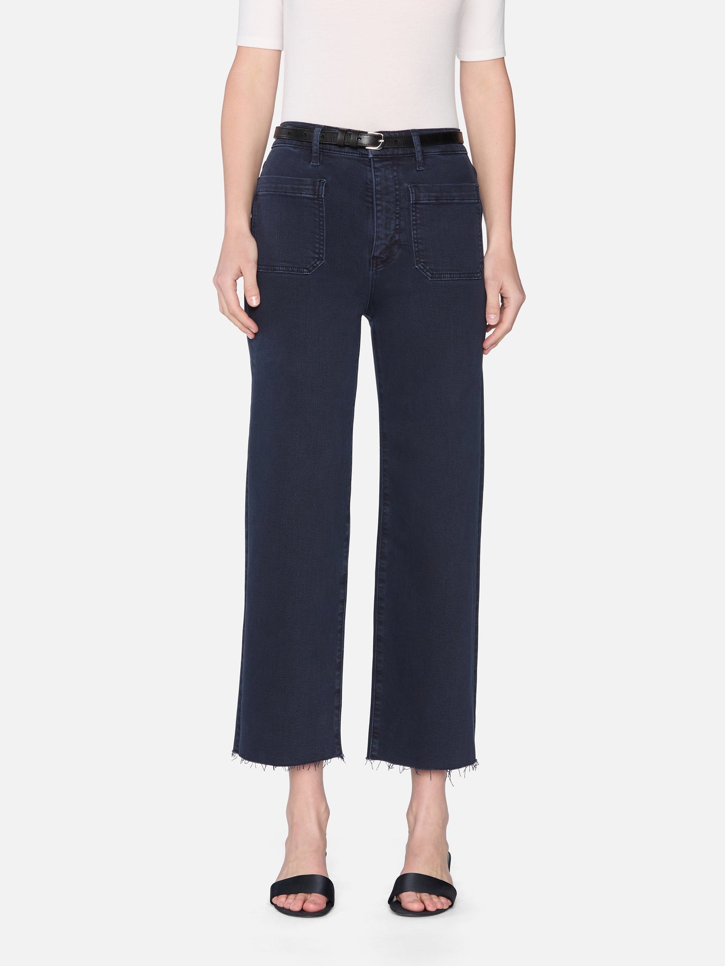 FRAME - The Anchor Pant - Navy Raw Fray