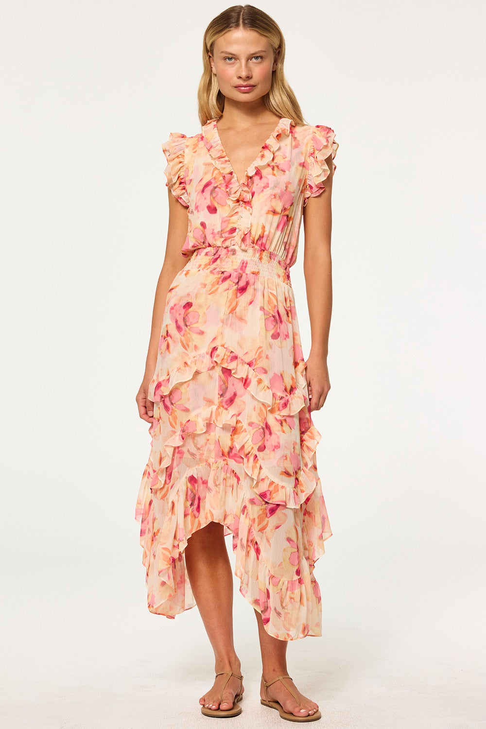 MISA Los Angeles - Dakota Dress - Watercolor Floral