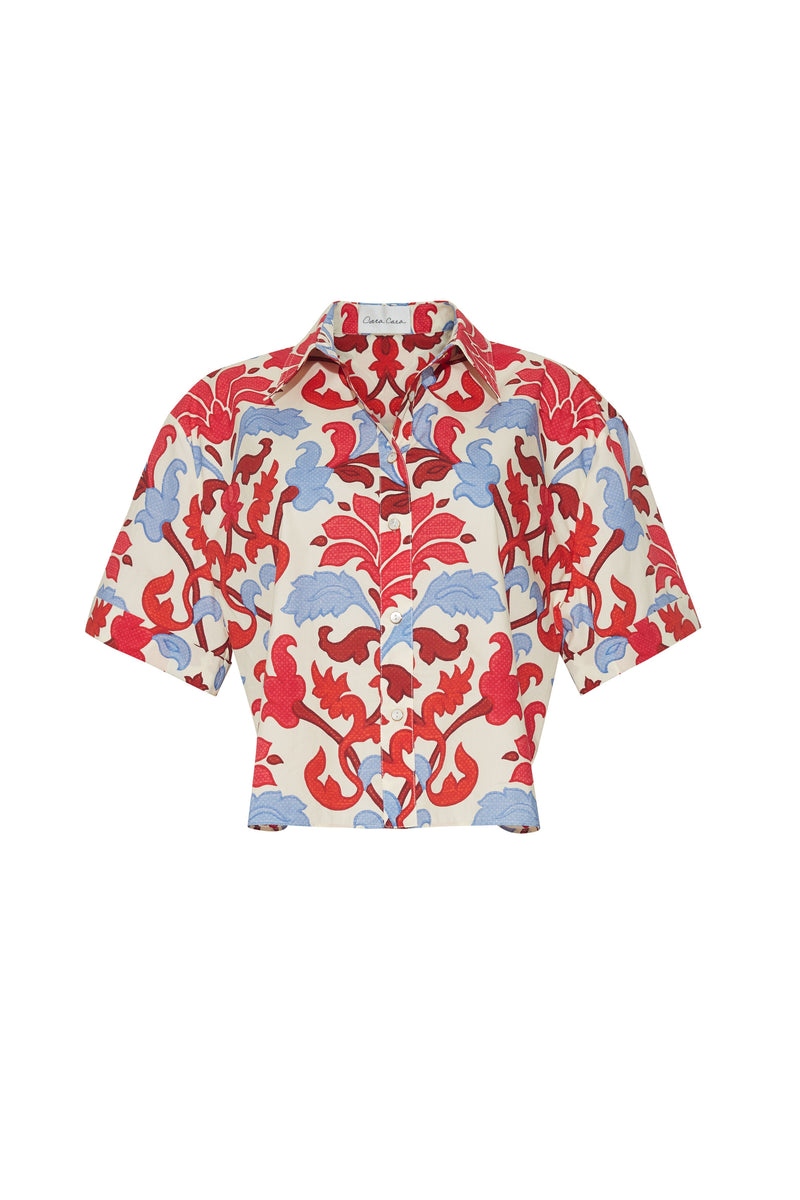 Cara Cara - Calvia Shirt - Fleur Crest Ivory