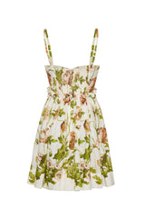 Cara Cara - Kori Mini Dress - Lockwood Flora Egret