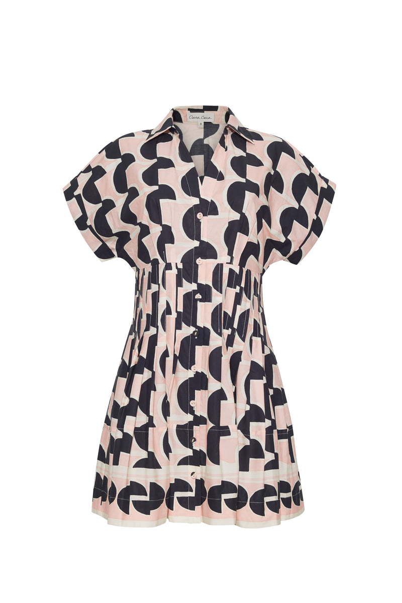 Cara Cara - Nash Mini Dress - Forma Geo Blush