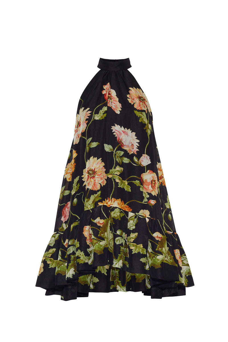 Cara Cara - Arca Mini Dress - Lockwood Flora Black