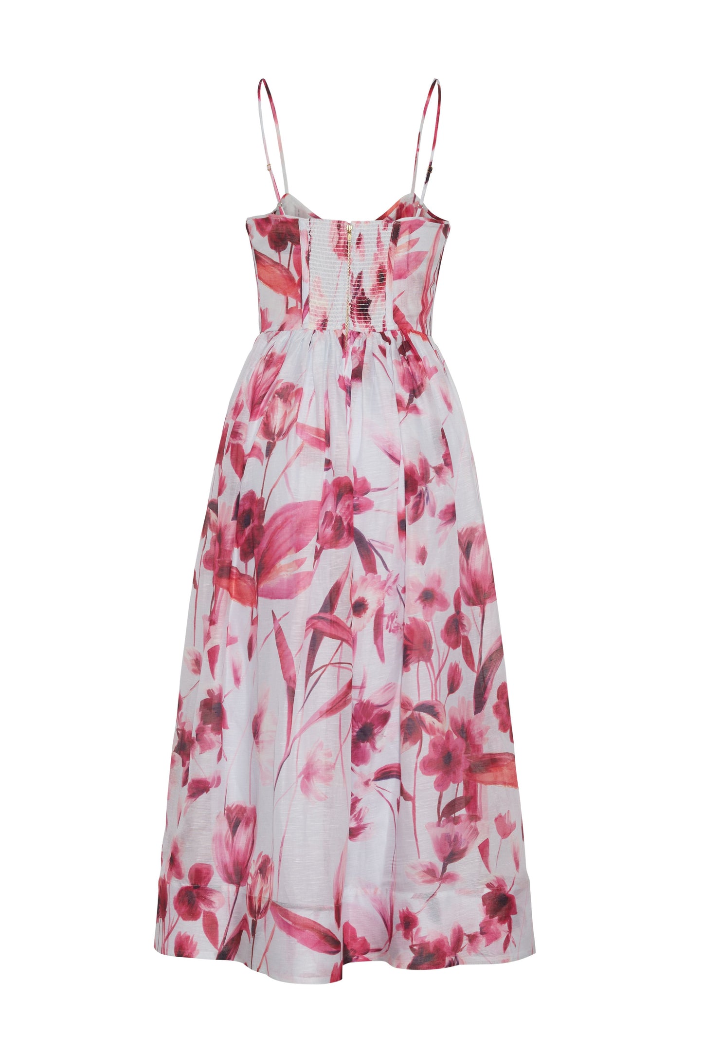 Cara Cara - Alba Midi Dress - Petal Sketch Light Blue