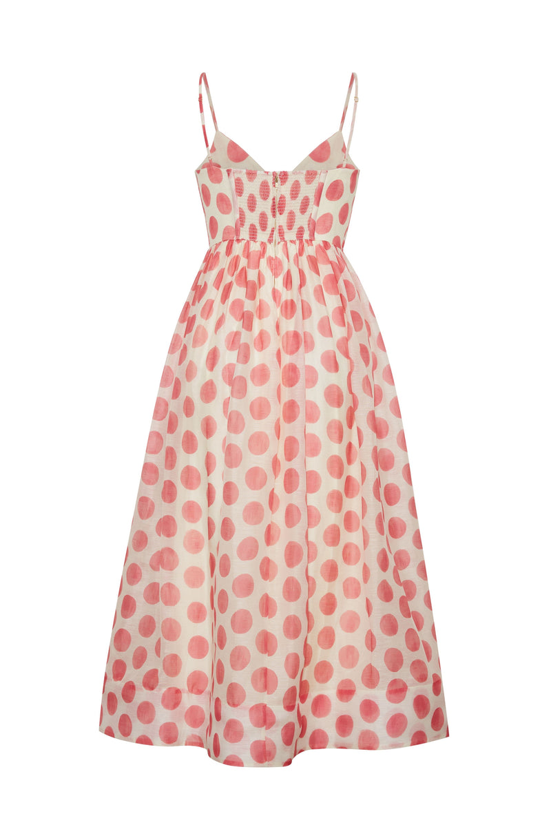 Cara Cara - Pero Midi Dress - Celeste Spot Pink