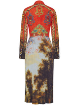 Lingua Franca - Molly Pleated Dress - Landscape Print