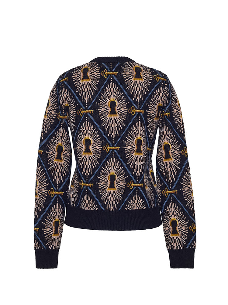 Lingua Franca - Getty Cardigan - Black Multi