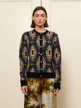Lingua Franca - Getty Cardigan - Black Multi