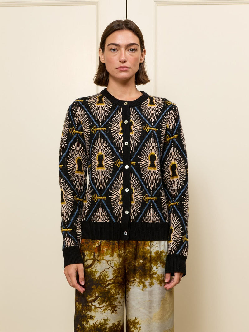 Lingua Franca - Getty Cardigan - Black Multi