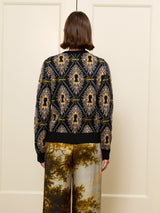 Lingua Franca - Getty Cardigan - Black Multi
