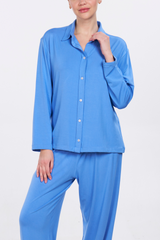 Organic Bamboo Pajama Set - Blue