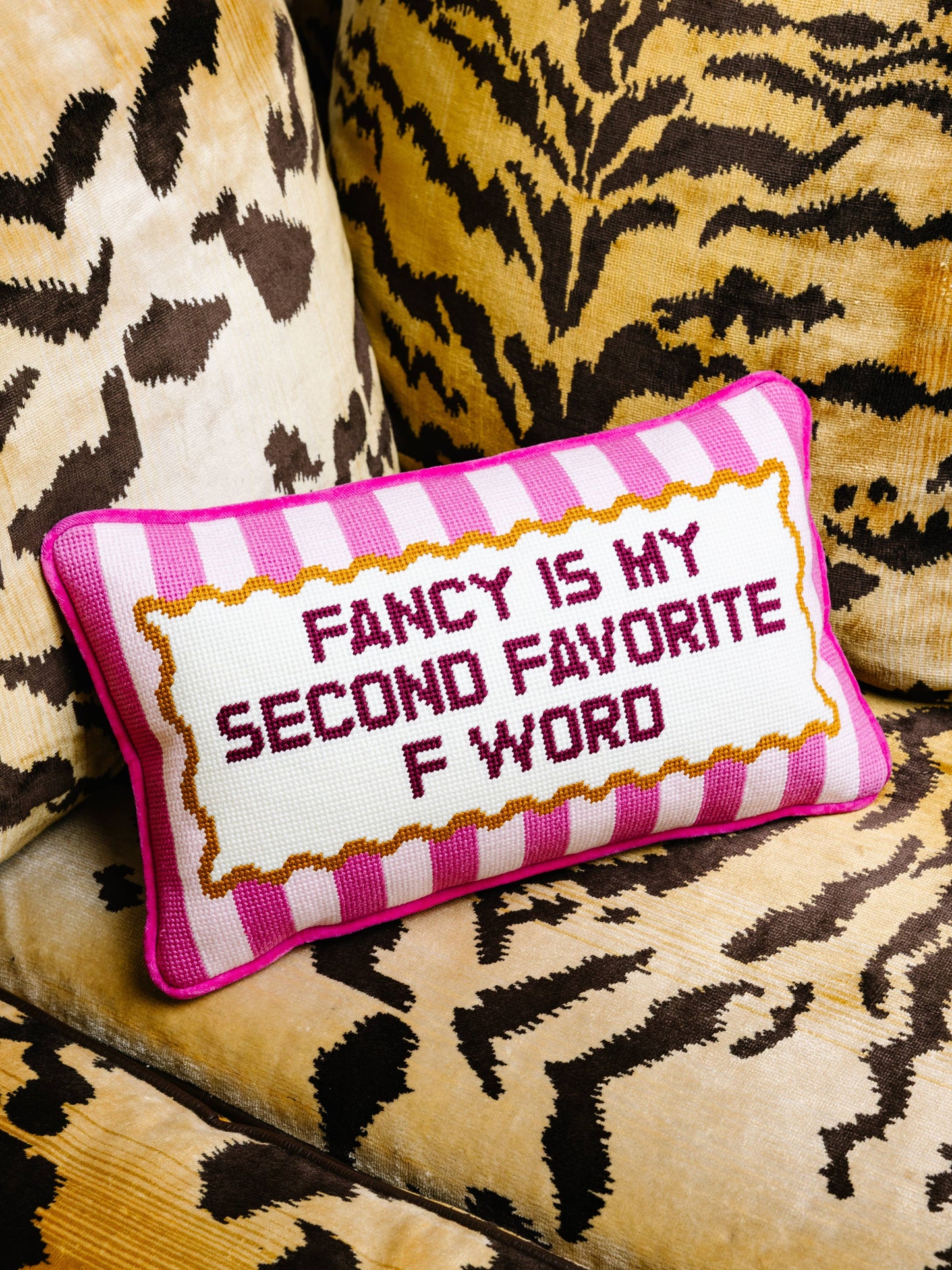 Furbish Studio - Fancy Needlepoint Pillow