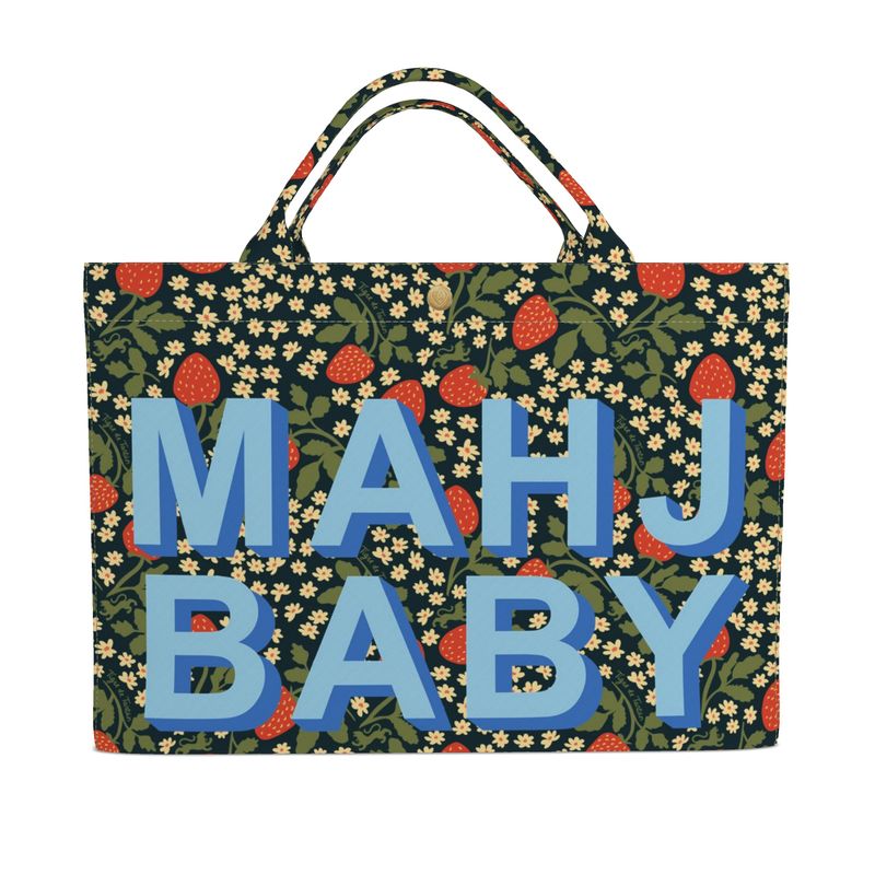 Tigre De Tartán - Jumbo Slouchy Denim Tote - Mahj Baby Strawberry