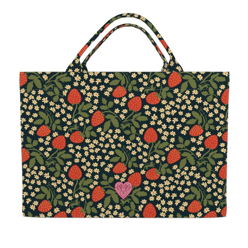 Tigre De Tartán - Jumbo Slouchy Denim Tote - Mahj Baby Strawberry