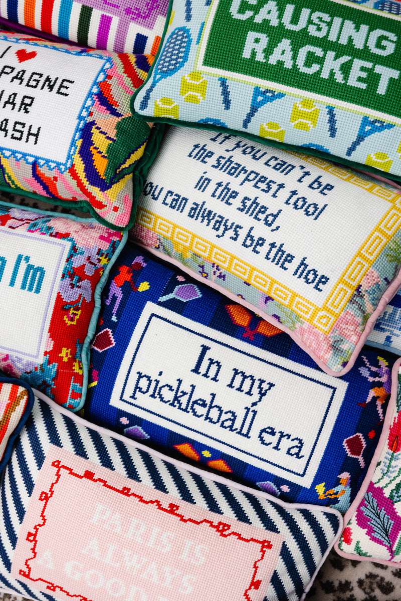 Paris Needlepoint Pillow