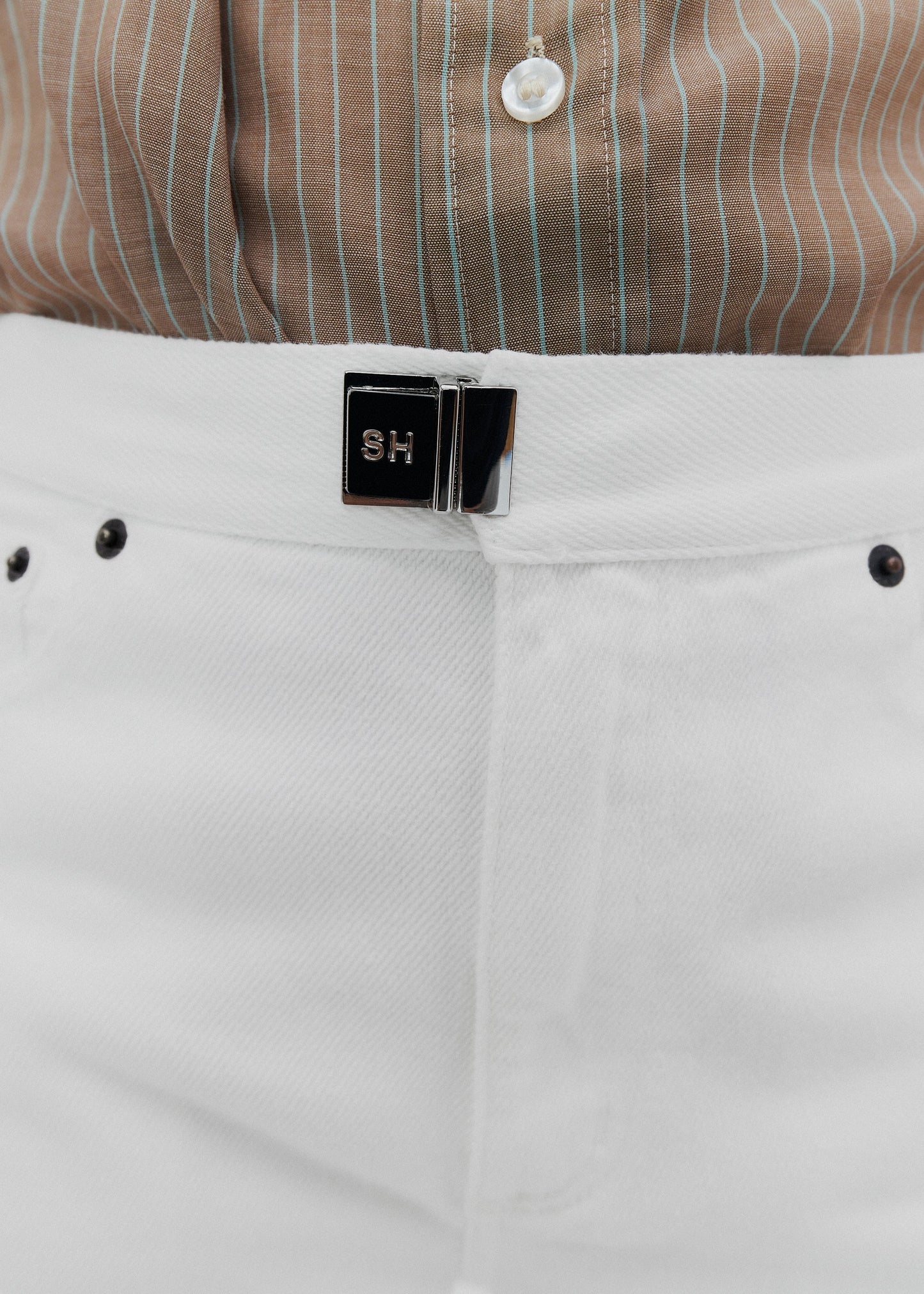 STILL HERE - Buckle Jeans - Milk