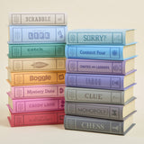 Vintage Bookshelf Classic Board Game Set - 15 Games