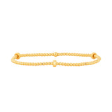 2MM Signature Bracelet with 14K Gold Rondelle Pattern