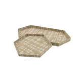 Pierre Hexagon Tray Set, Sand