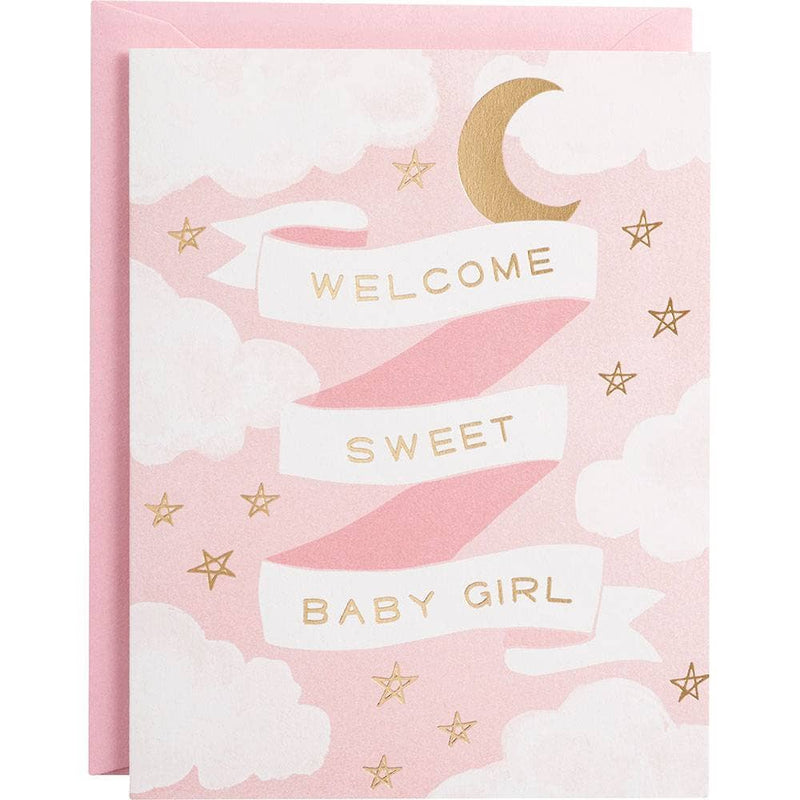 Welcome Baby Girl Baby Card