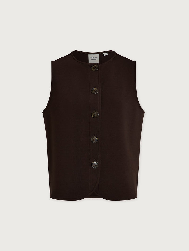 Varley - Josie Button Through Tank - Coffee Bean