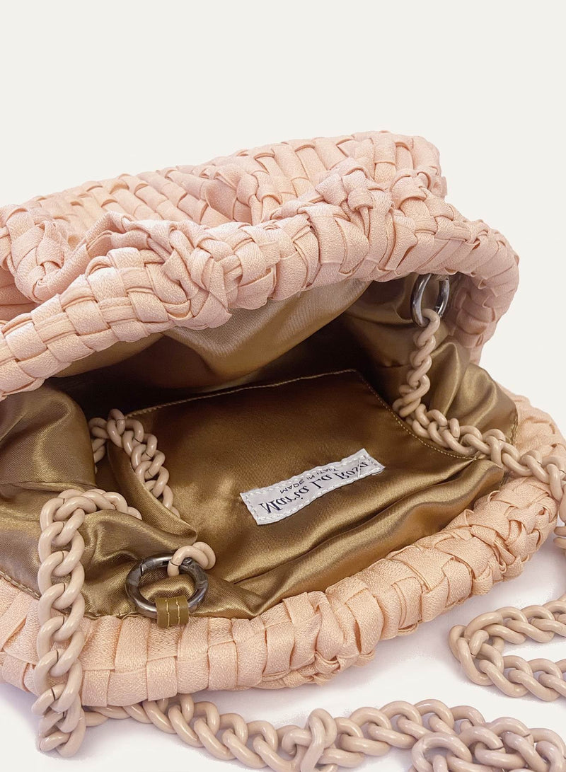 Maria La Rosa - Game Crepe Clutch - Peach