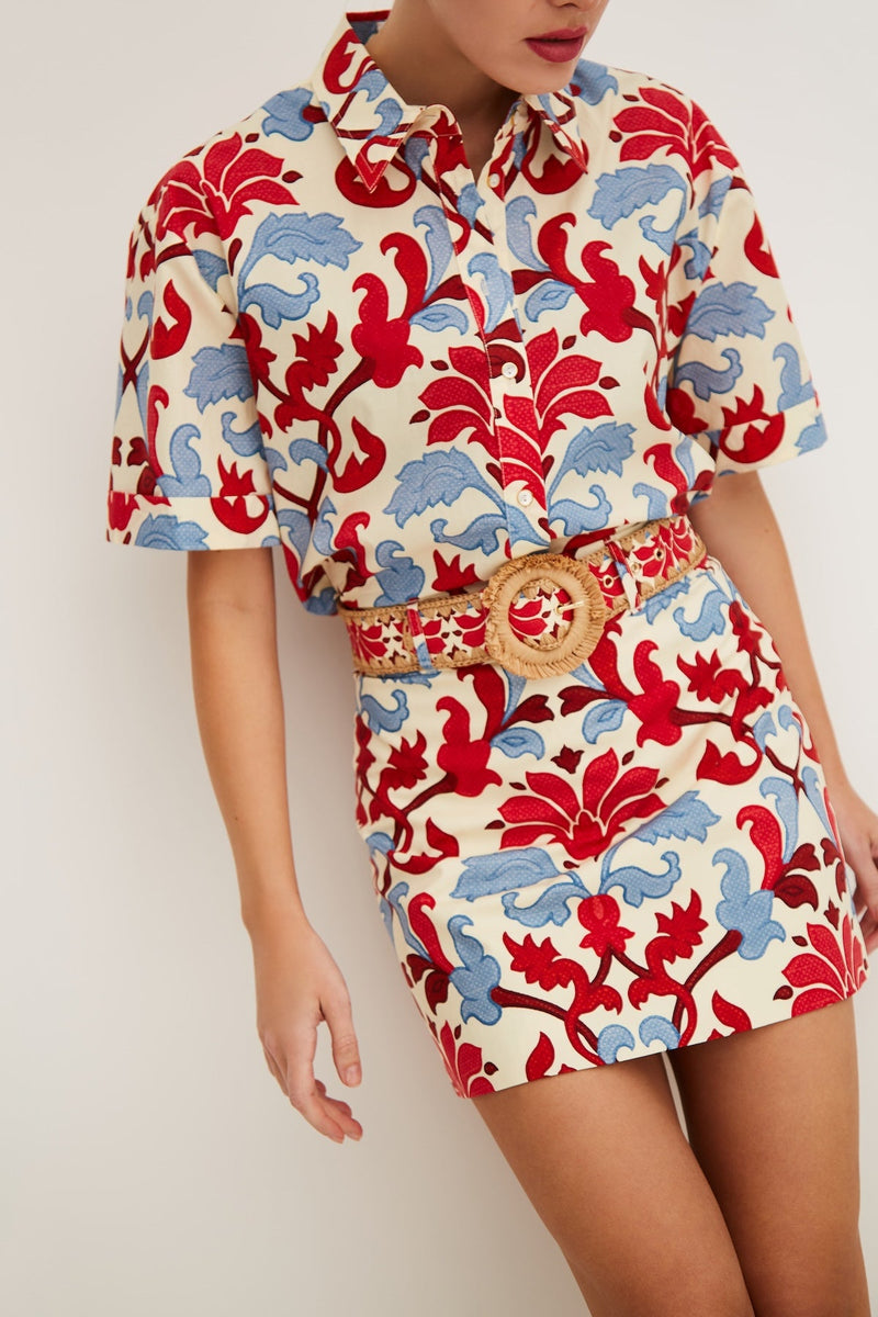Cara Cara - Calvia Shirt - Fleur Crest Ivory
