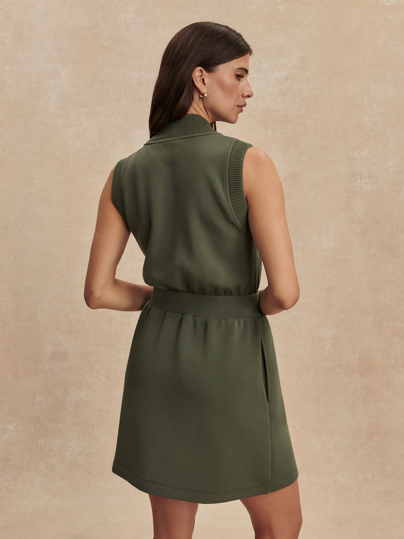 Varley - Polyanna Half Zip Dress - Thyme