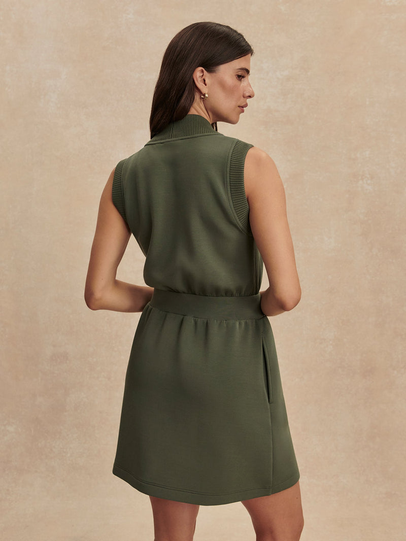 Varley - Polyanna Half Zip Dress - Thyme