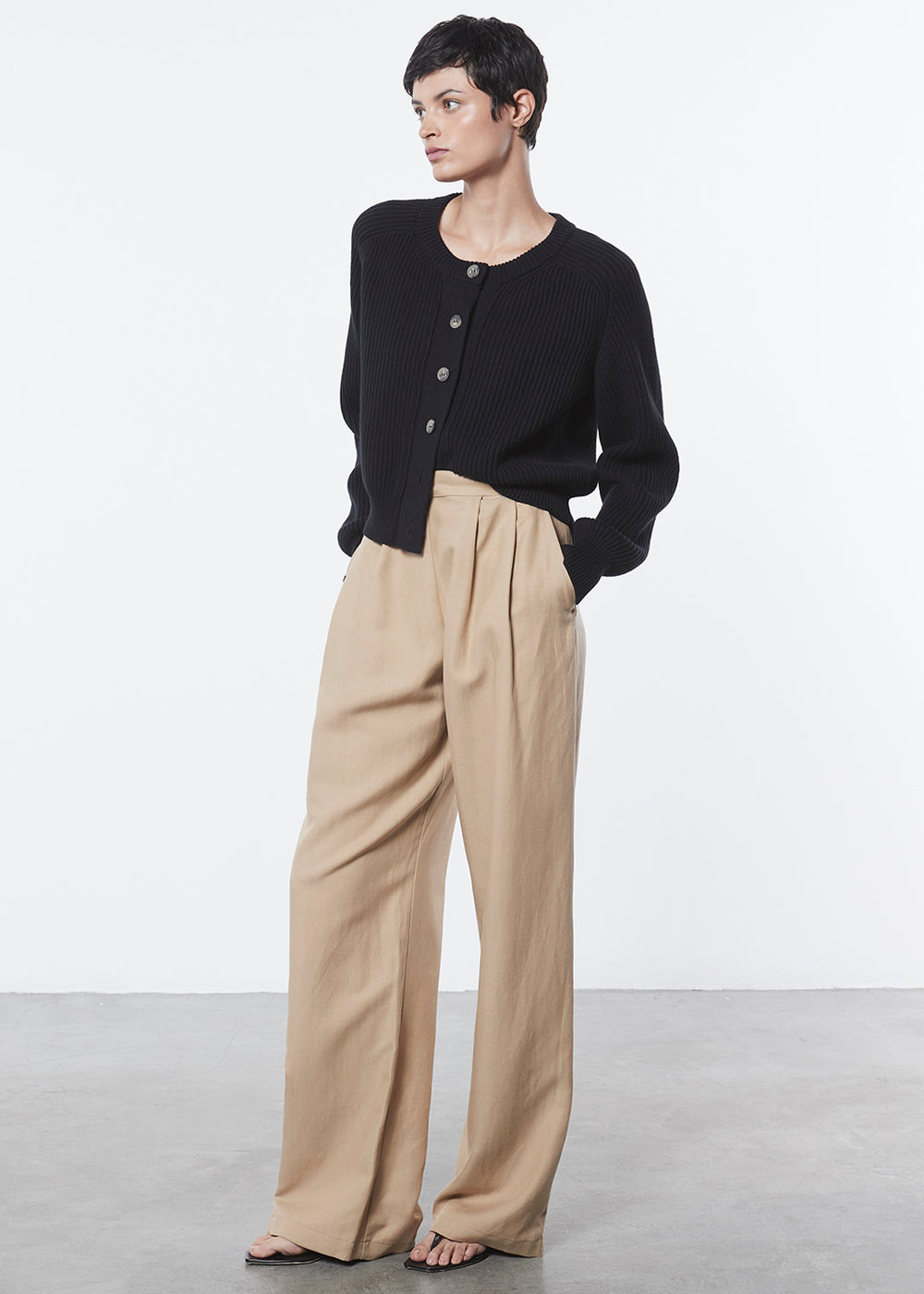 Enza Costa Twill Easy Pant, Tan