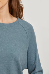 PerfectWhiteTee - Cooper Brushed Waffle Long Sleeve Crew - Slate