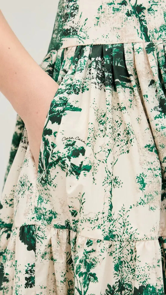 Cara Cara - Santiago Midi Dress - Gardens Green Jones & Daughters Cara Cara - Santiago Midi Dress - Gardens Green Jones & Daughters