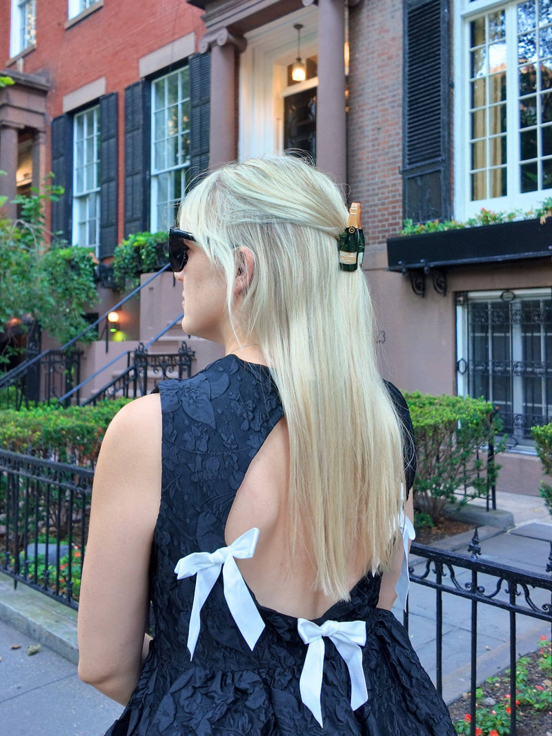 Solar Eclipse - Hand-painted Champagne Claw Hair Clip | Eco-Friendly