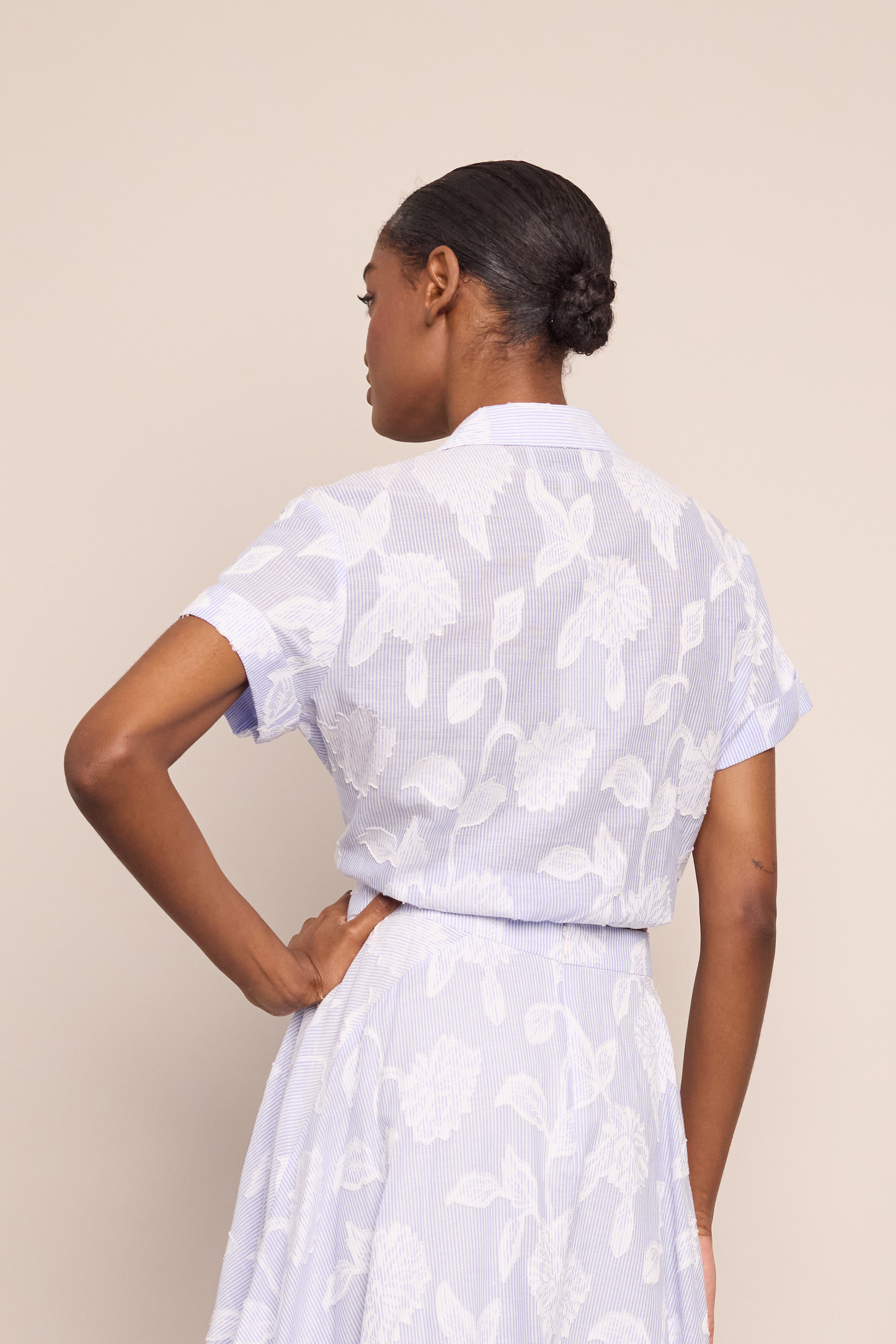 Cara Cara - Asbury Top - Floral Clip Jacquard