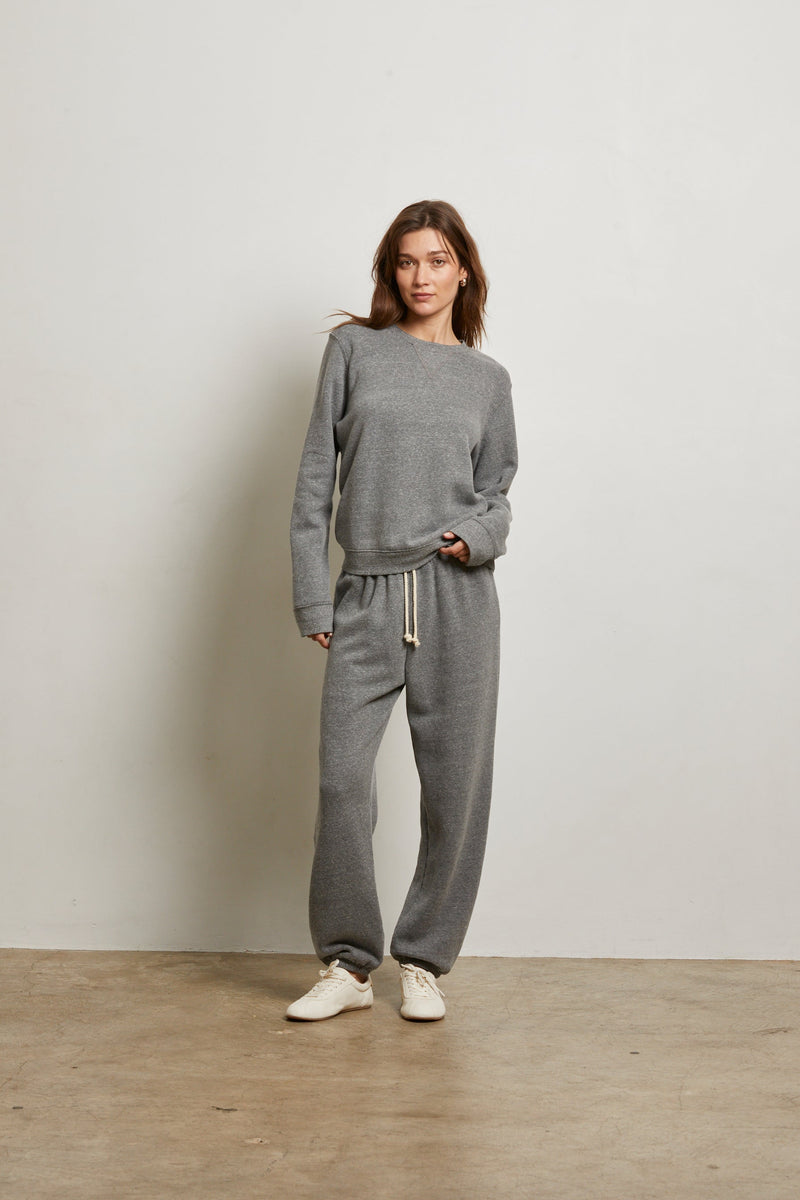 PerfectWhiteTee - Michelle Cotton Fleece Jogger - Dark Heather Grey