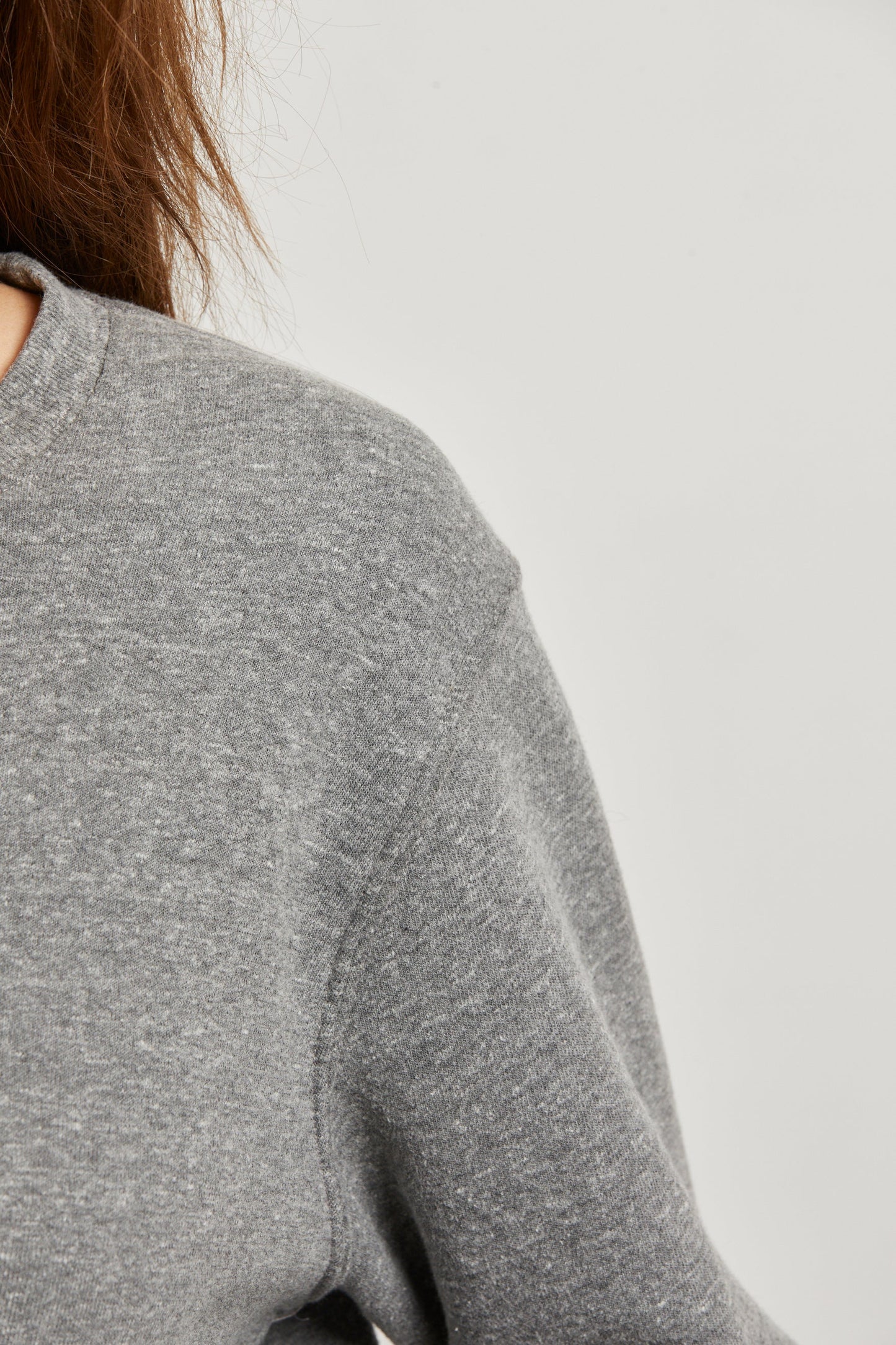 PerfectWhiteTee - Scarlett Fleece Long Sleeve Sweatshirt - Dark Heather Grey