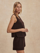 Varley - Atrium High Rise Short 4.5 - Coffee Bean
