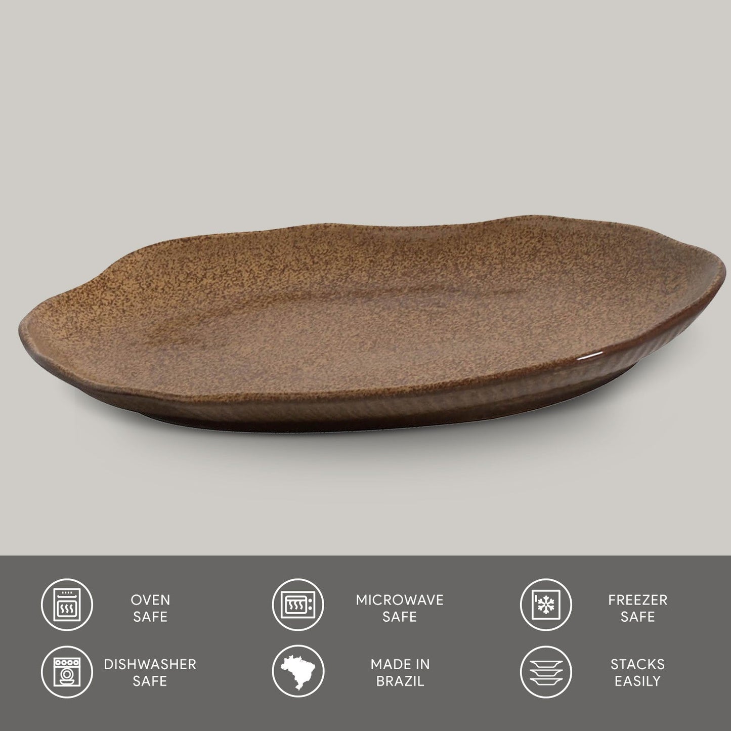 Shallow Bio Oval Platter Medium Set of 4