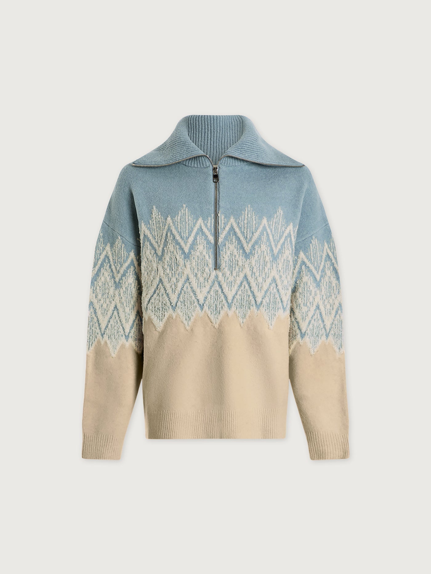 Varley - Hedda Fairisle Half-Zip Knit - Ashley Blue