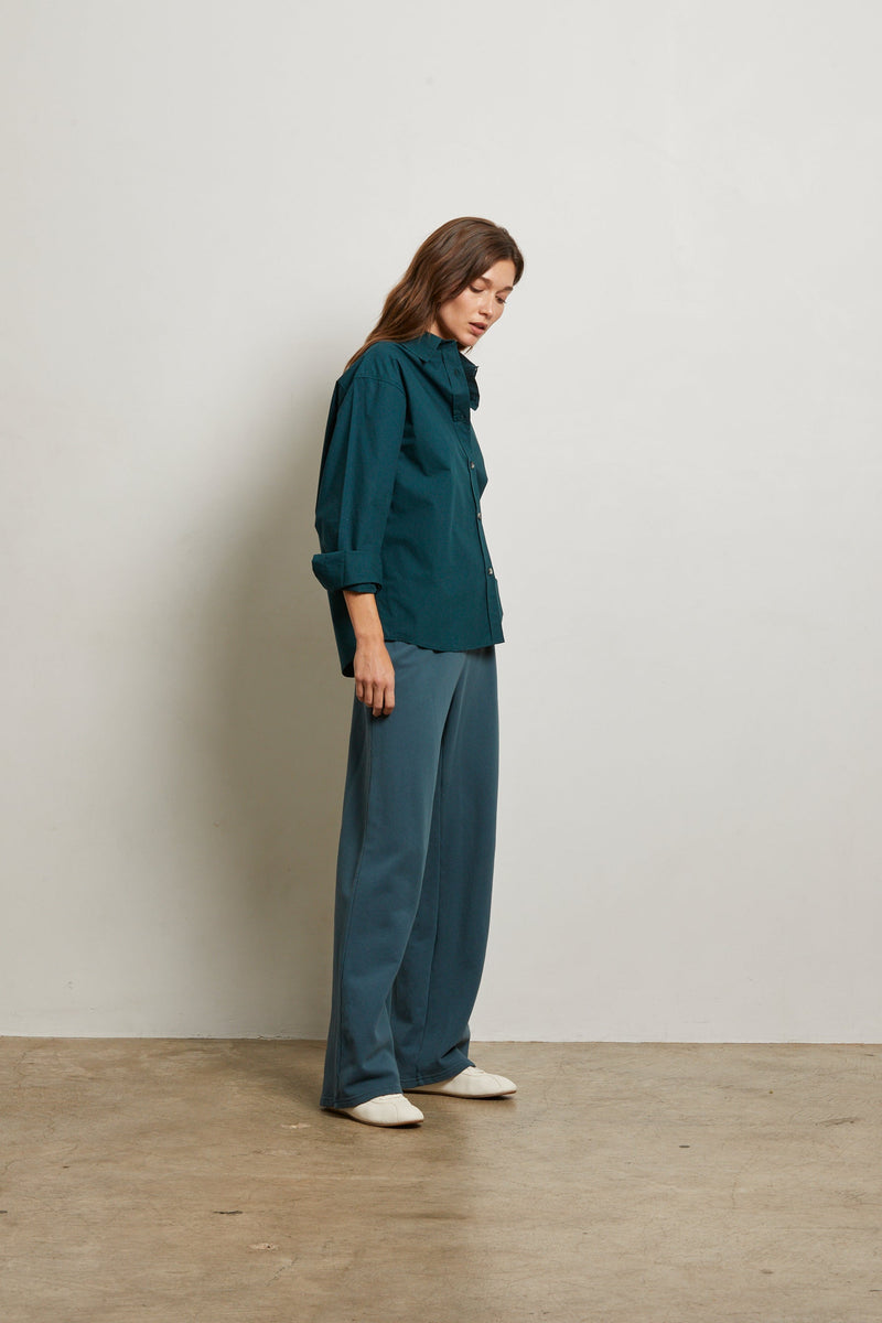 PerfectWhiteTee - Maddie Brushed Waffle Drawstring Pant - Slate